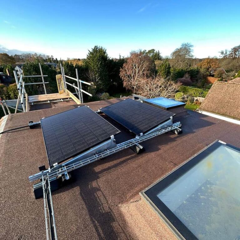 Solar Panel System on Flat Roof
