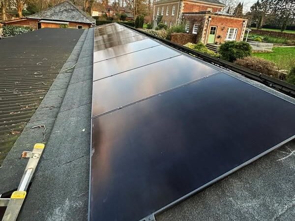 right-hand view of high wycombe solar panel system